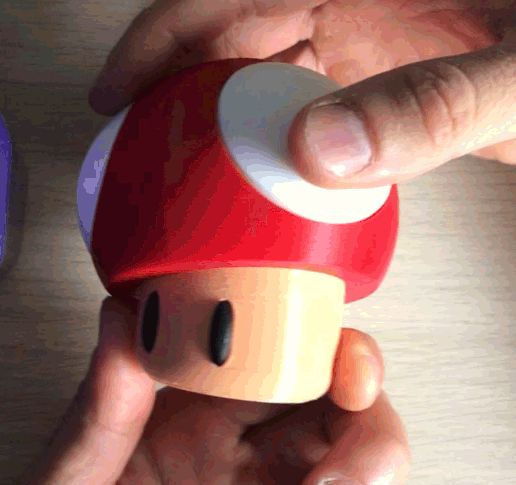 mush4.gif STL file Super Mushroom Grinder - Mario bros・3D print object to download, Filar3D