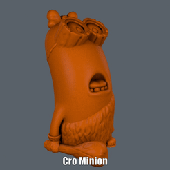 Cro Minion.gif Download free STL file Cro Minion (Easy print no support) • 3D printer object, Alsamen