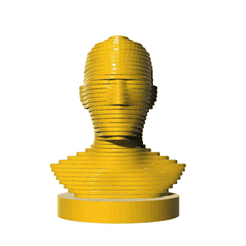 Gif.gif STL-Datei Geschnittene männliche Skulptur・Modell zum Herunterladen und 3D-Drucken