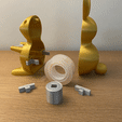 Animation-devidoir scotch-min.gif Free STL file Rabbit tape dispenser・3D printable design to download