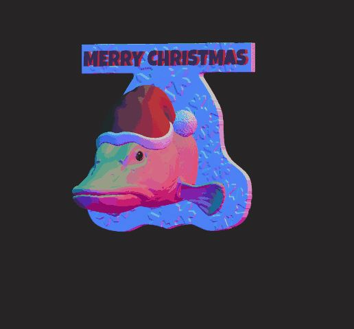 pike-1.gif Веселое Рождество щука подробная текстура трофей таксидермия для 3d печати