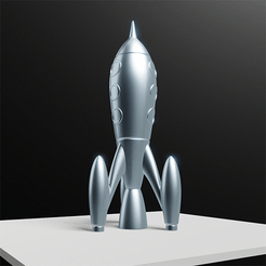 rocket360.gif STL-Datei Retro-Rakete herunterladen • 3D-druckbares Modell, magann