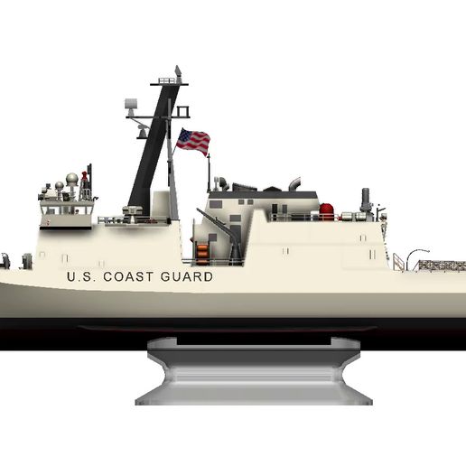 💂 US Coast Guard Legend Class Cutter - 1:96 Scale, RC-Ready 3D ...