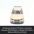 R34-GTR.gif 98 Skyline GTR R34 Body Shell with Dummy Chassis (Xmod and MiniZ)