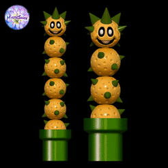 pT BOeeet= Fe 3D file Pokey - Super Mario World - Articulated・3D printer model to download, MysticSaige