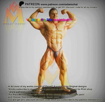 Body-Builder_Double-Bicept-Pose.gif Body Builder Double Biceps Pose_Pose And Anatomy (Comes with VRML Color File!) -Sexy Stuff -Art piece