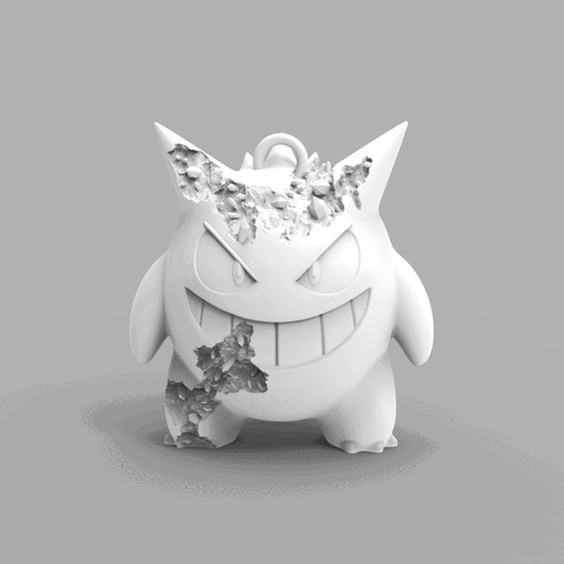 🗝️ GENGAR KEYCHAIN DANIEL ARSHAM STYLE SCULPTURE - WITH CRYSTALS