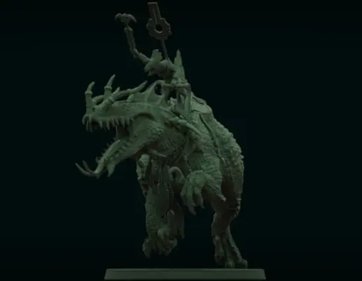 ORACLE RIDING ON FANTASY SPINOSAURUS