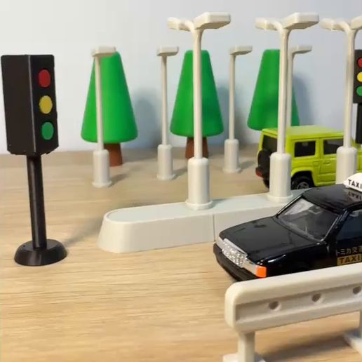 城市街道02.mp4 Miniature Scene Series | Traffic Light | Miniature Scene Series | Red and Green Lights