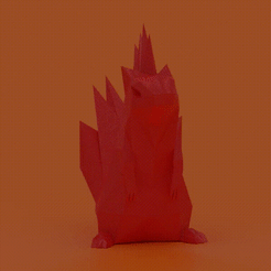 0001-0156-7.gif Download STL file Quilava Low Poly • 3D printing model, madDoctor