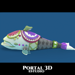 PORTAL 3D ESTUDIO Fichier STL ARTICULATED WING FISH/ Poisson à ailes articulées・Design pour imprimante 3D à télécharger, Portal_3D_Estudio
