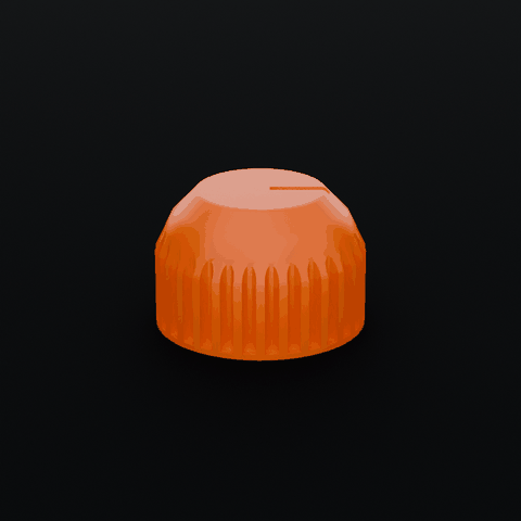 Dome knob for Round shaft 5/16 in (7.9375 mm) - 4 sizes 20/25/30/36 mm, no supports