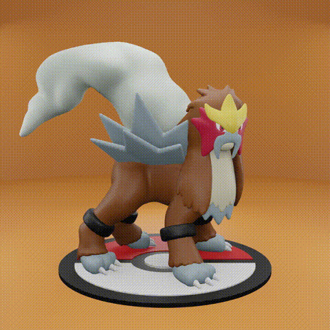 🐉 Pokemon No. 244 Entei・ STL File for 3D printing・Cults