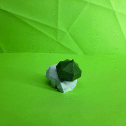 Bulbasaur 3D printed.gif Fichier STL Bulbasaur Low Poly Pokemon・Modèle pour impression 3D à télécharger
