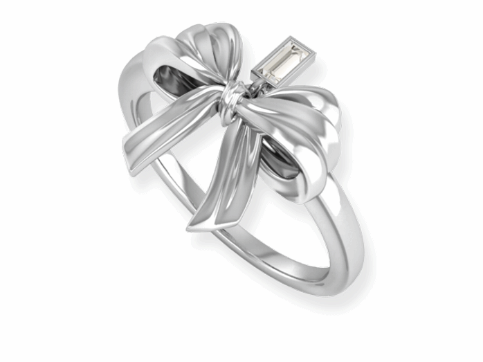 Cadiaan_Ring_01_Bow_I02_18 Feb.gif Download OBJ file Ribbon Ring • 3D print design, Cadiaan