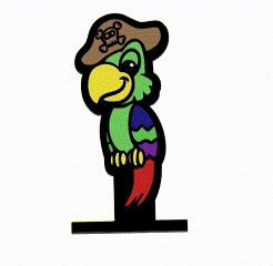 Untitled-video-Made-with-Clipchamp.gif STL file parrot nightlight・3D printable model to download, lefty3d