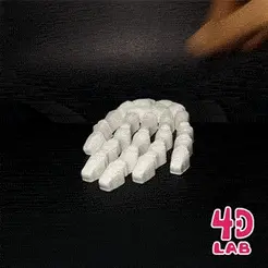 Comp-1.gif STL file Skeleton Hand (Flexi print-in-place)・3D print design to download