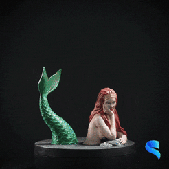 Mermaid-2-Lorelai.gif 3D file Mermaid 02 - Lorelai・3D printable model to download