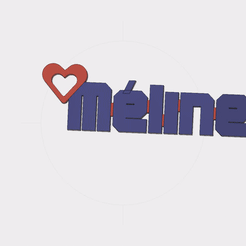 porte-clé Méline.gif Download free STL file Heart key ring first name Meline • Object to 3D print, AlbinM