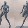 gif_02.gif Action Figure 3D Printing, Female Movable body Action Figure Toy Model Draw Mannequin [STL file]