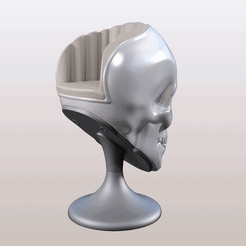 ezgif.com-gif-maker.gif 3D file SKULL CHAIR ART DECORATION・3D printable model to download