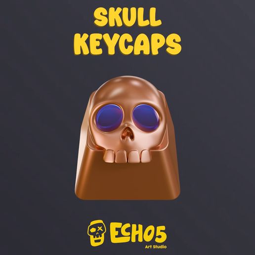 Skull.mp4 Glowing skull keycap