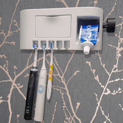 20230529_163842.gif Fichier STL Porte-brosse à dents et presse-dentifrice・Plan pour impression 3D à télécharger