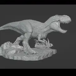 Diseño-sin-título.gif Fichier STL Vastatosaurus Rex King Kong | Vastatosaurus Rex (Dinosaur)・Objet imprimable en 3D à télécharger
