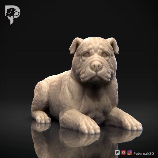 Bulldog-Pose-09.mp4 Bulldog Dog 3D Print Model Pose 09