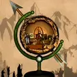 Анимация.gif Globe The Lord of the Rings with a Hobbit hole