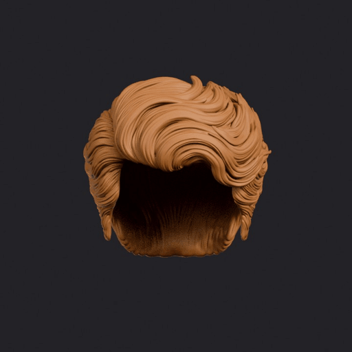 Low Side Wave Quiff with Curl Tip Hairstyle