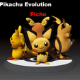 Pikachu-Evolution.gif Fichier STL Pikachu Evolution- FAN ART - POKÉMON FIGURINE - 3D PRINT MODELHERACROSS・Plan pour imprimante 3D à télécharger, adamchai