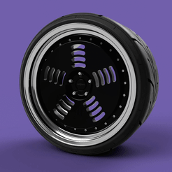 ezgif.com-gif-maker.gif Télécharger le fichier STL Roti BM1 Style - Ensemble de roues pour modèles réduits - 19-20" - Jante et pneu • Objet imprimable en 3D, TheObi