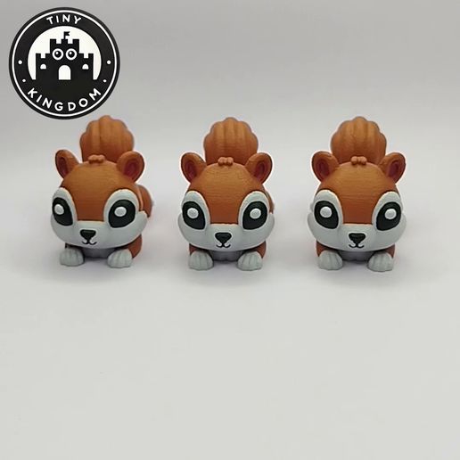 Flexi-Tiny-Squirrel,-G3.mp4 Flexi Tiny Squirrel, figura fidget articulada, versión llavero incluida, 3mf incluidos