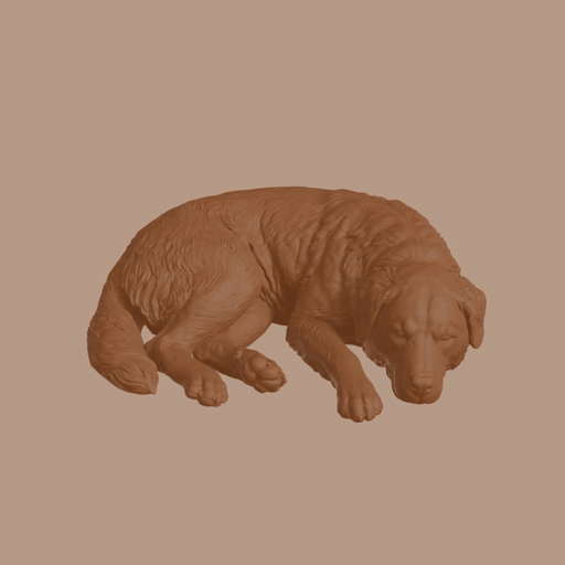 Sleeping Bernese Mountain Dog Figurine