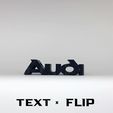 Auch TEXT « FLIP Archivo STL Voltear el texto - Audi・Objeto imprimible en 3D para descargar