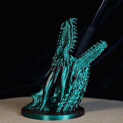 wacom-dragon-CULTS3.gif 3D-Datei Drachenkopf-Stiftständer - Game of Thrones・3D-druckbares Modell zum Herunterladen