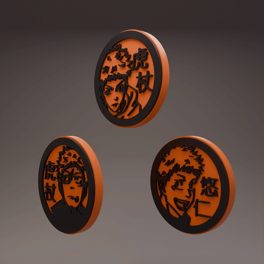 Itadori Yuji - Jujutsu Kaisen - Keychain and Coin/Badge