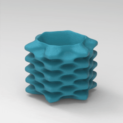 untitled.212.gif Archivo STL MACETA ORGANICO ORGANIC LAPICERO CONTENEDOR OFICINA HERRAMIENTA ORIGAMI GEOMETRICO FACETADO・Objeto imprimible en 3D para descargar