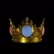 ezgif-3-88646feb12.gif 3D Model of Princess Peach Crown for 3d printing, movie desing