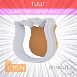 Tulip~1.75in.gif Tulip Cookie Cutter 1.75in / 4.4cm