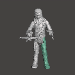 chichigif.gif STL file STAR WARS CHEWBACCA ACTION FIGURE STAR WARS STAR WARS KENNER HASBRO STYLE・3D printable model to download, vadi