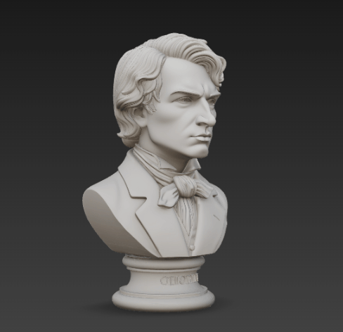 👤 Frédéric Chopin Bust STL – Historical Figure 3D Print Model, Statue ...