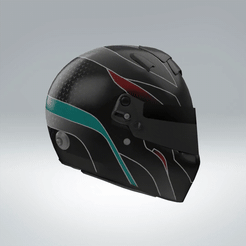 HELMET-F1.gif STL file HELMET FORMULA ONE・3D printer model to download