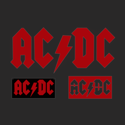 Archivo STL PLANTILLA ACDC Y LOGOTIPO DEL GRUPO 🪨 ・Modelo de impresión ...