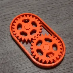 Keychain-SpurGear.gif Archivo STL Llavero - Engranajes rectos (Impresión en el lugar)・Objeto para impresora 3D para descargar