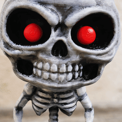 skeleton360.gif STL file Big Skull Skeleton Figure・3D print model to download