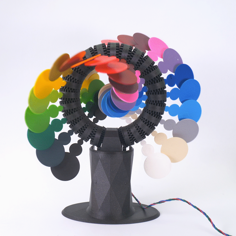 Sequence 01.gif STL file RAINBOW ROLLER-COASTER - KINETIC CIRCLE SCULPTURE・3D printer design to download, cisardom