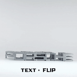 TEXT « FLIP Archivo STL Voltear el texto - Porsche 718・Diseño de impresión en 3D para descargar, master__printer