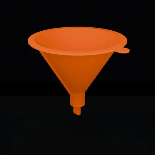 Screw-on bottle funnel PCO 1810 - vented, hands-free, 3 thread clearances